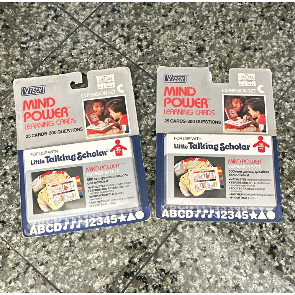 VTech Mind Power Learning Cards Expansion Set C Little Talking Scholar vintage